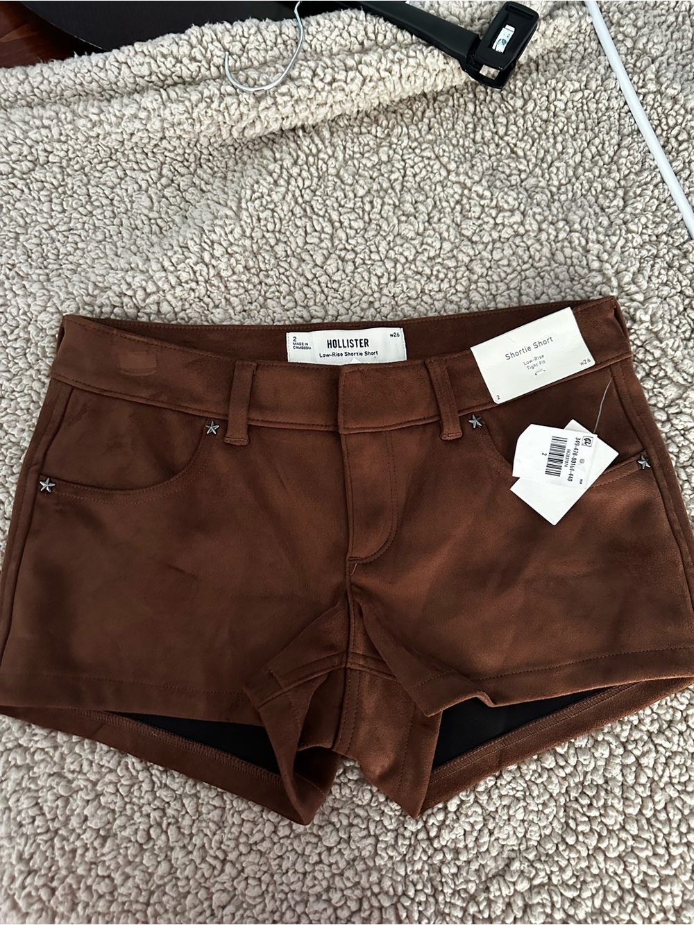 Hollister Brown Suede-Look Women’s Shorts